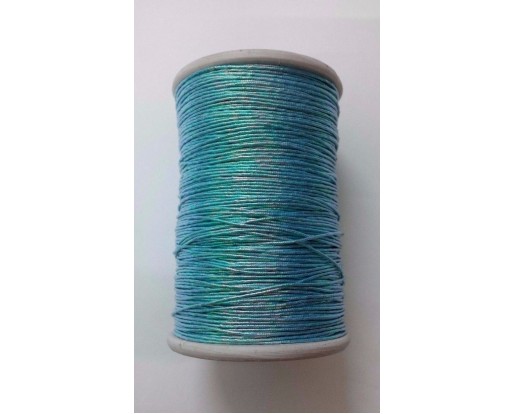 TURQUOISE - 120 Yards - Lurex Zari Jari Sparkle Shiny Thread Yarn Cord Dori - For Crochet Jewelry Handicraft Knitting Artwork DIY